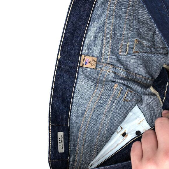 Brand New True Religion Jeans Size 34 RICKY Relaxed Straight Blue - Picture 5 of 11